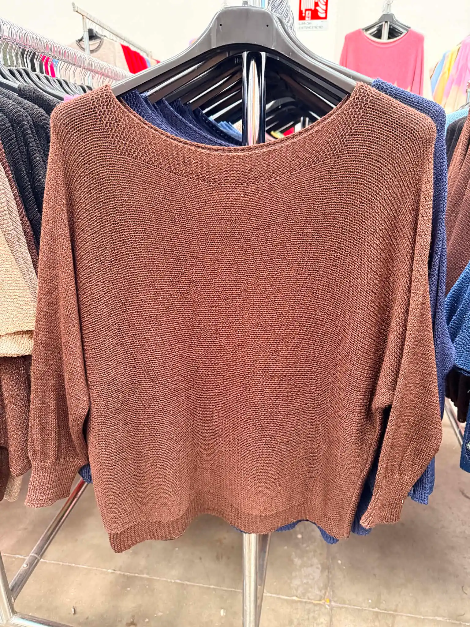 Alpaka-Pullover mit Fledermausärmeln