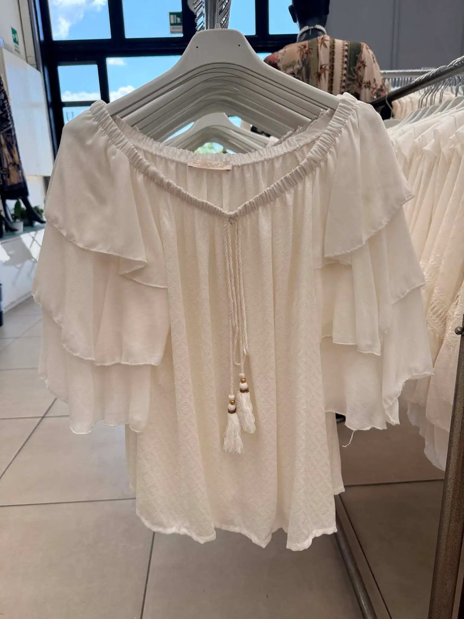 Schulterfreie Bluse