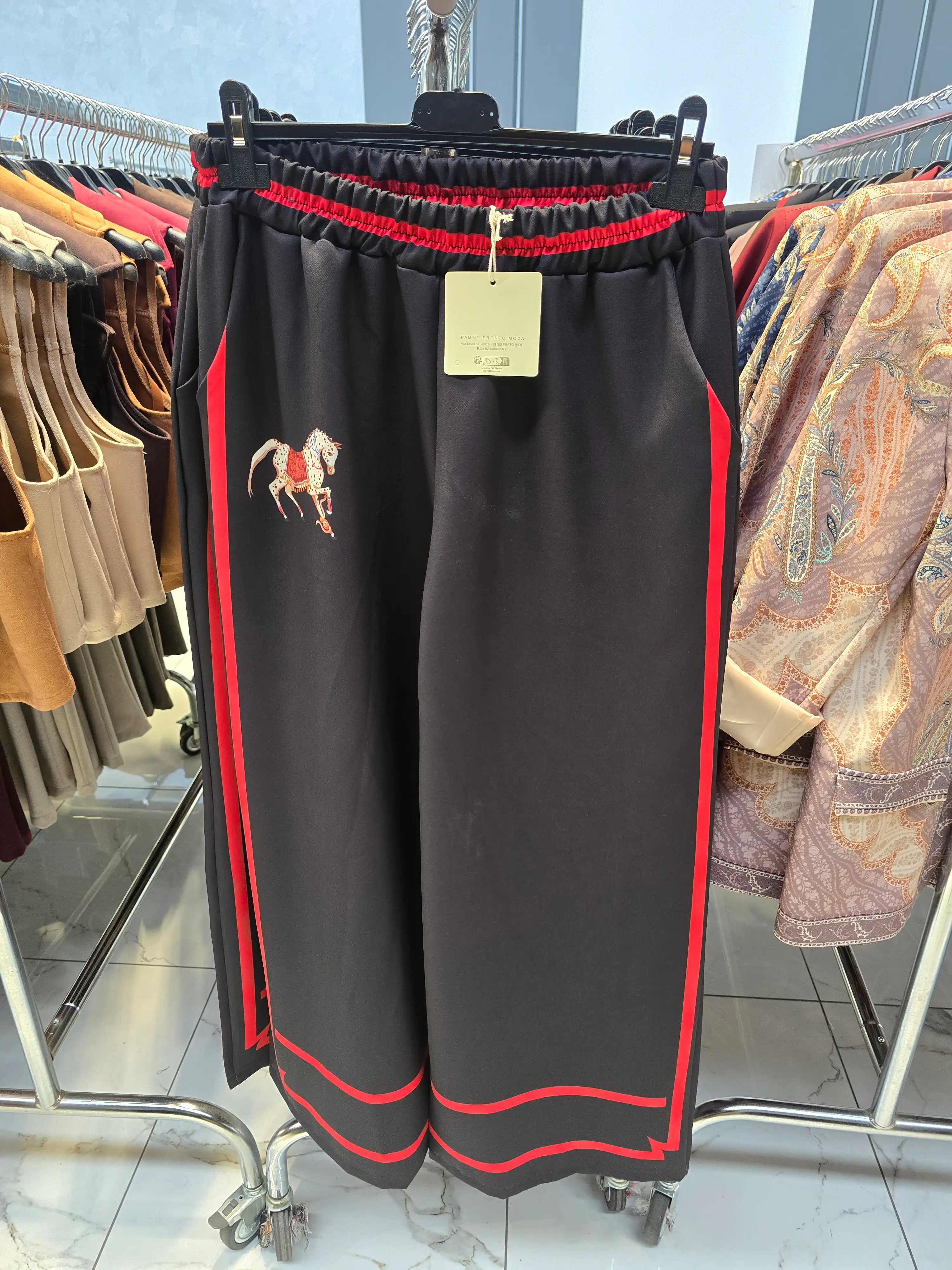 Satin-Hose mit Muster