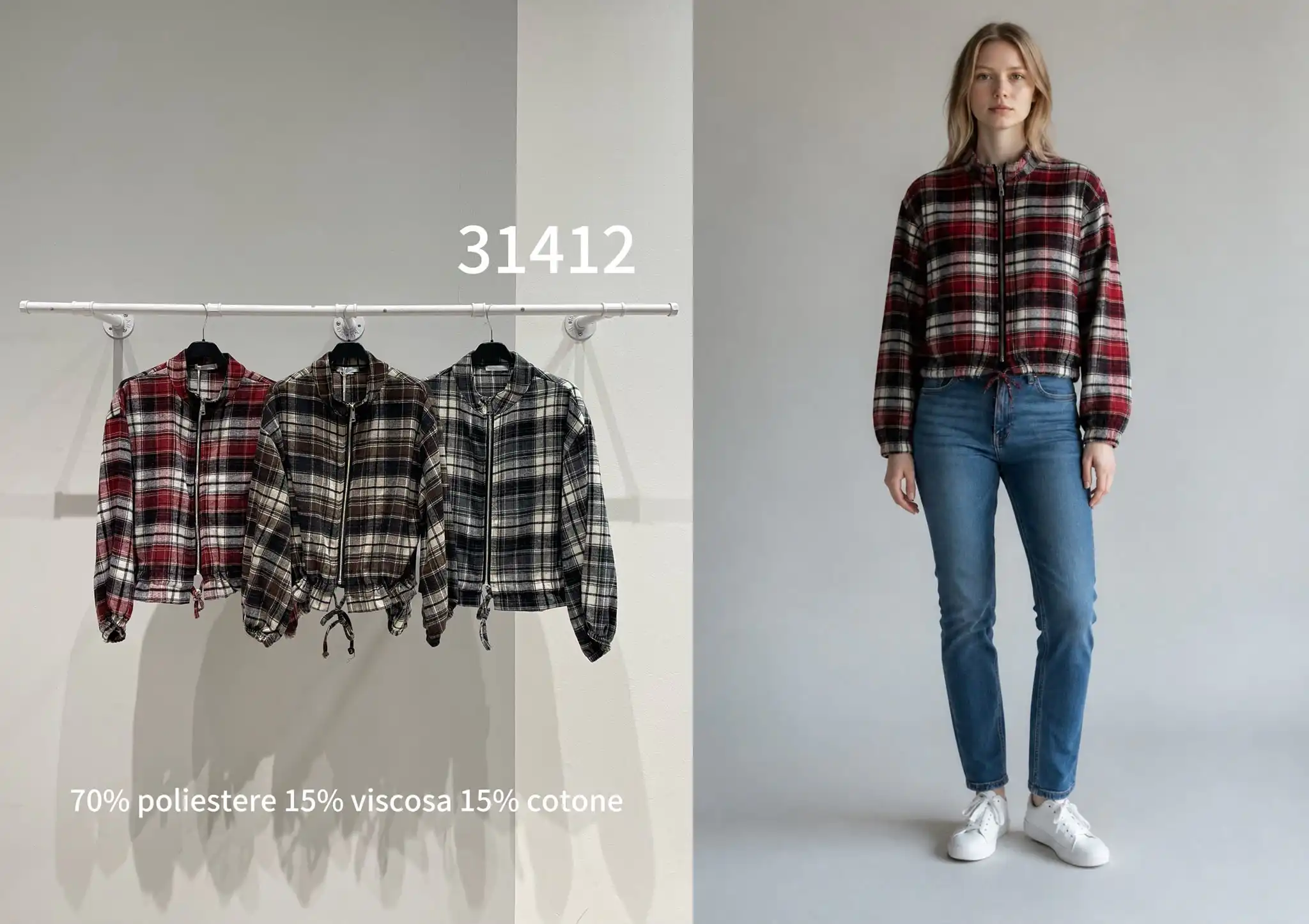 Kariertes Hemdjacke
