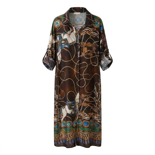 Midi-Hemdkleid mit Kragen