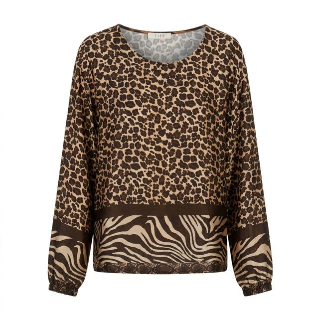 Bluse mit Animal-Print