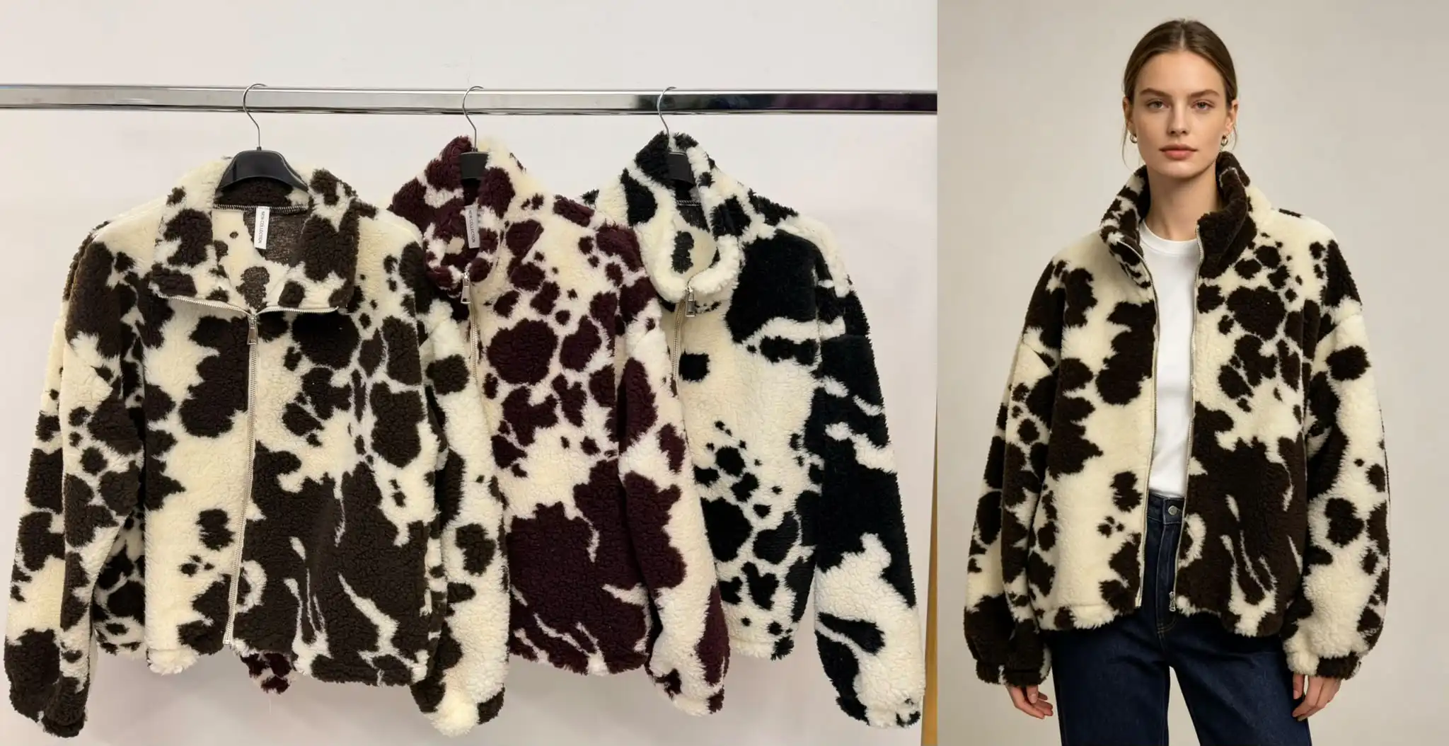 Oversize-Jacke mit Stehkragen