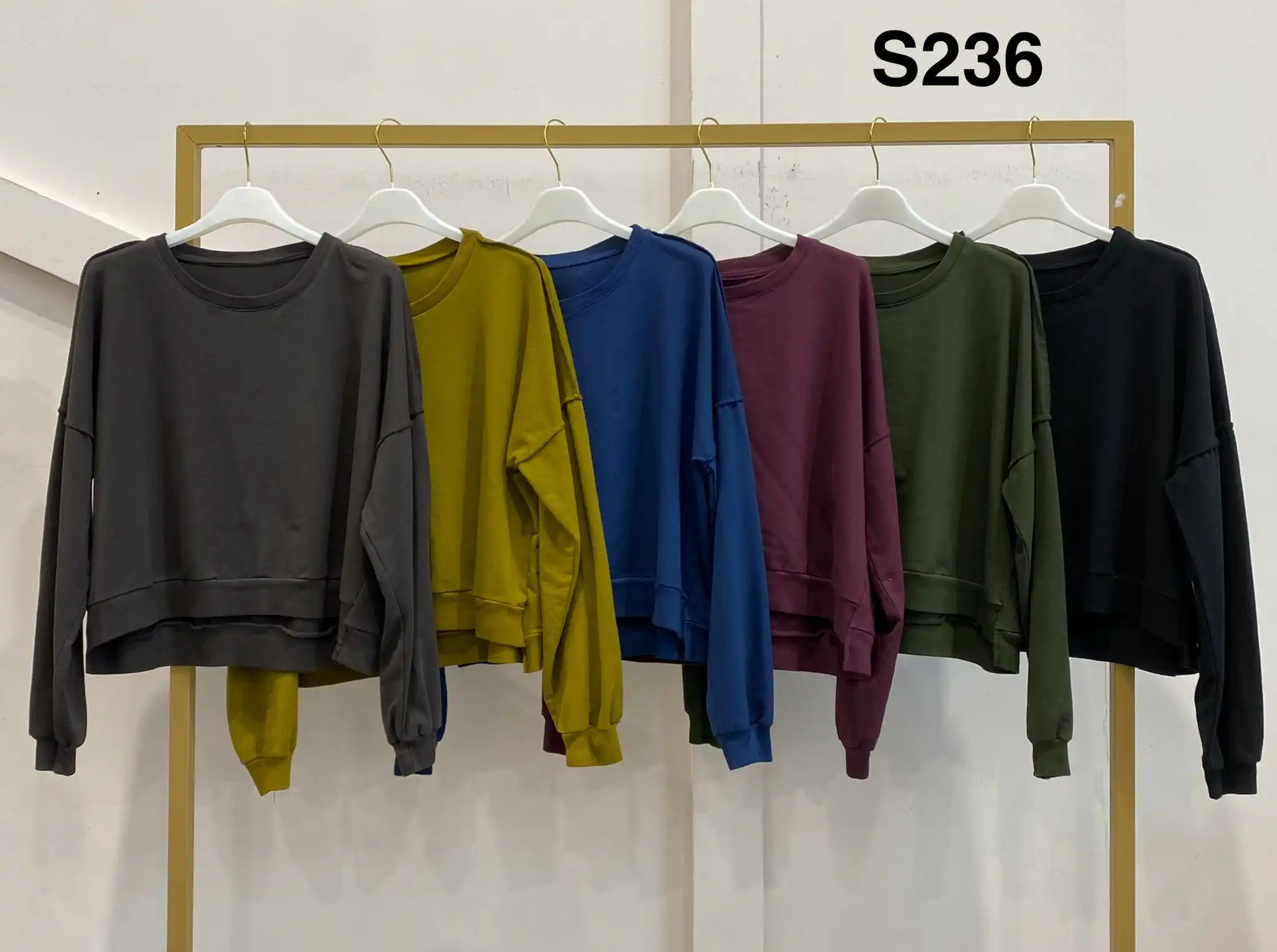 Lockere Rechteck-Sweatshirt