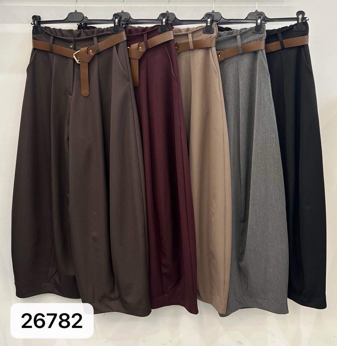 Wide-Leg-Hose mit Falten