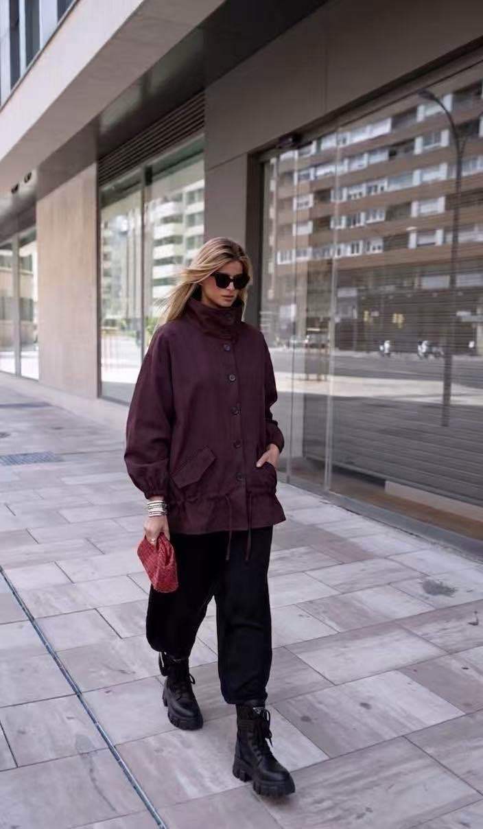 Oversize-Jacke mit Kragen