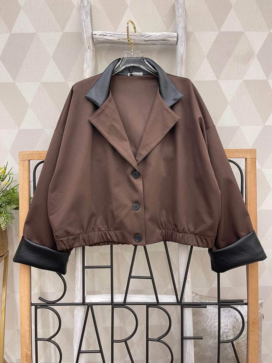 Oversize-Jacke mit Kragen