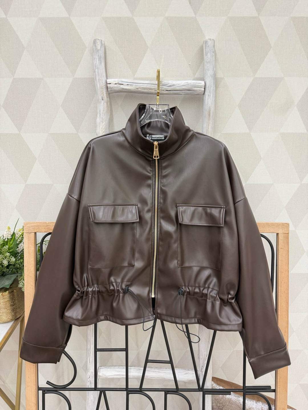 Oversize-Jacke mit Stehkragen