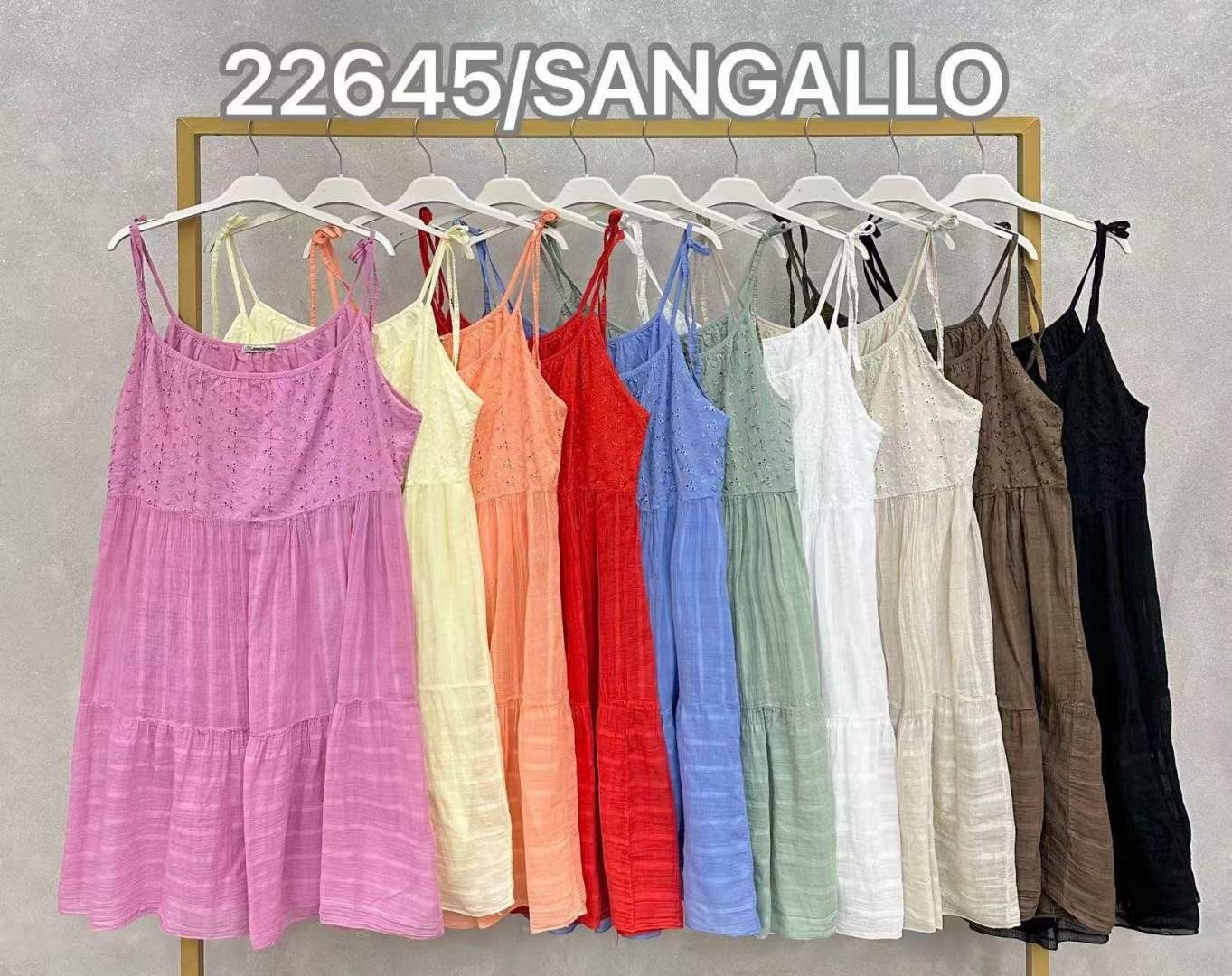 Ärmelloses Midikleid mit Spitze