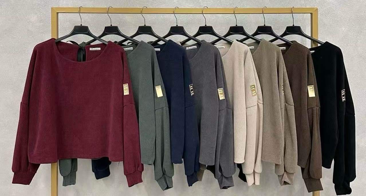 Oversize Sweatshirt mit Rippstruktur