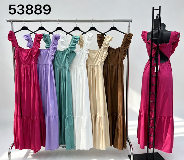 Midi-Kleid mit Rüschen