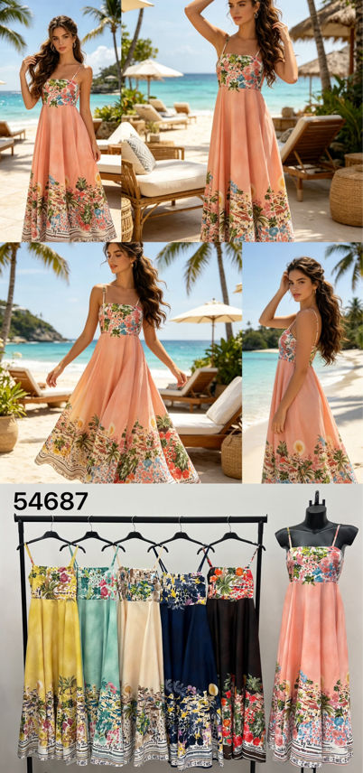 Maxi A-Linien Kleid