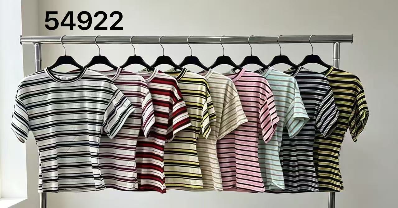 T‑Shirt Mikrostreifen — Gerade Passform