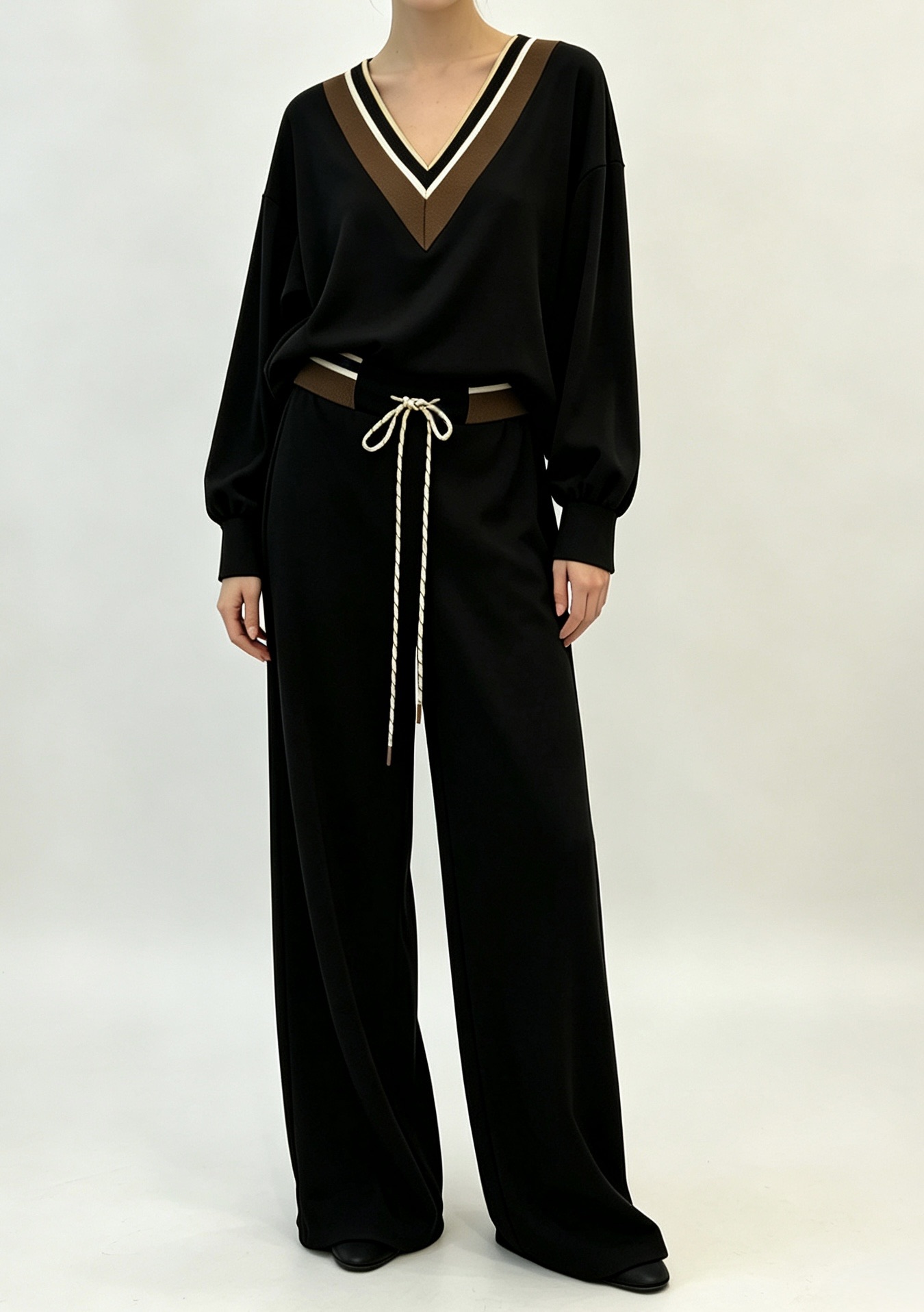 Wide-Leg Hose mit Kordelzug