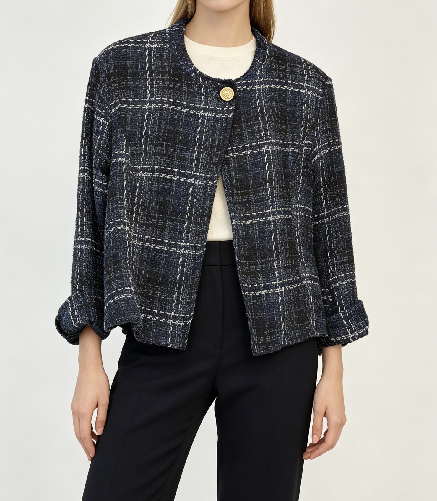 Lockere Jacke bis zur Hüfte