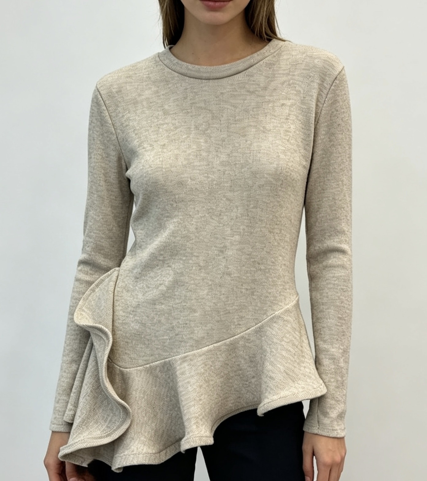 Bluse mit asymmetrischer Basque