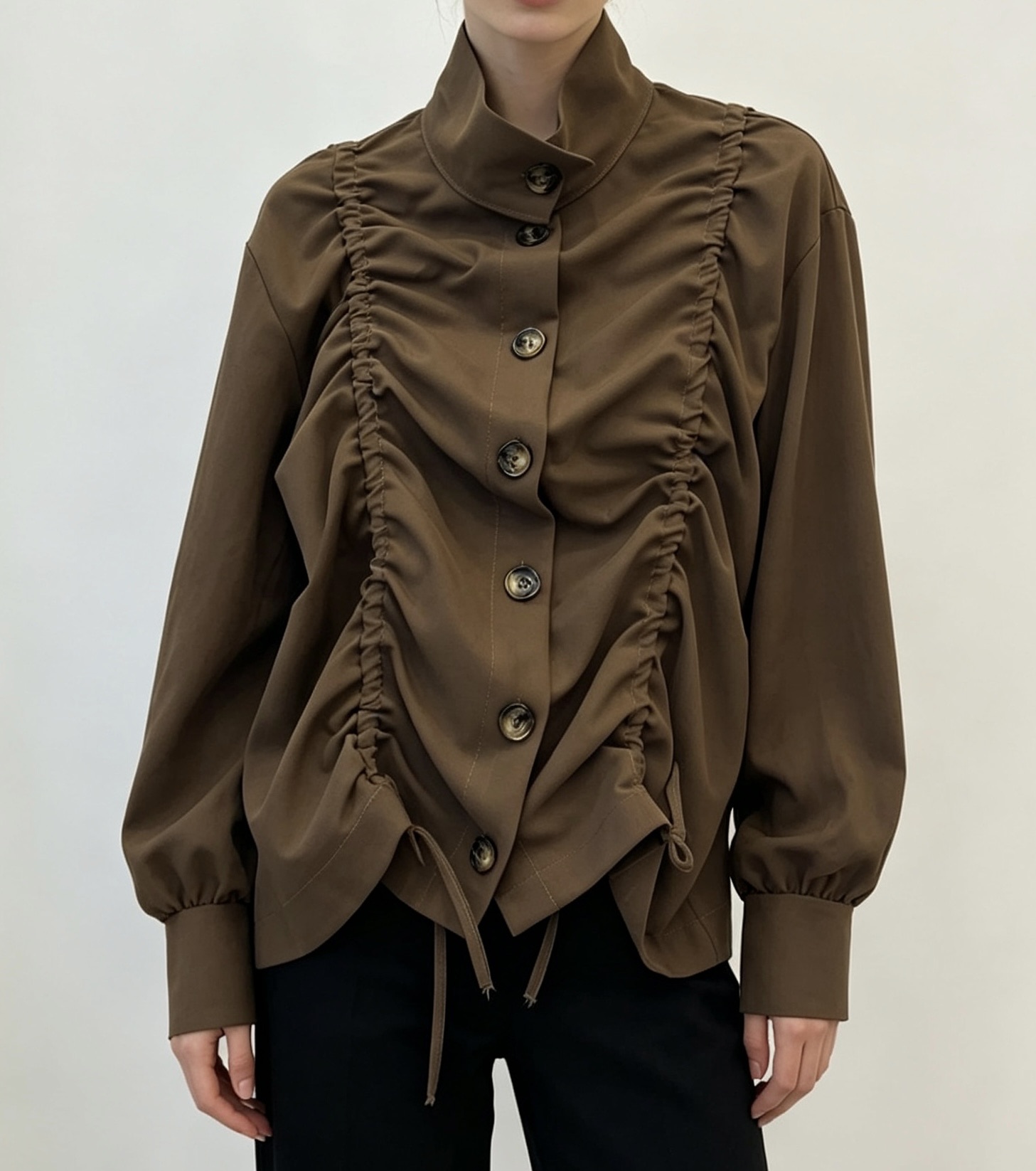 Lockere Jacke mit Stehkragen