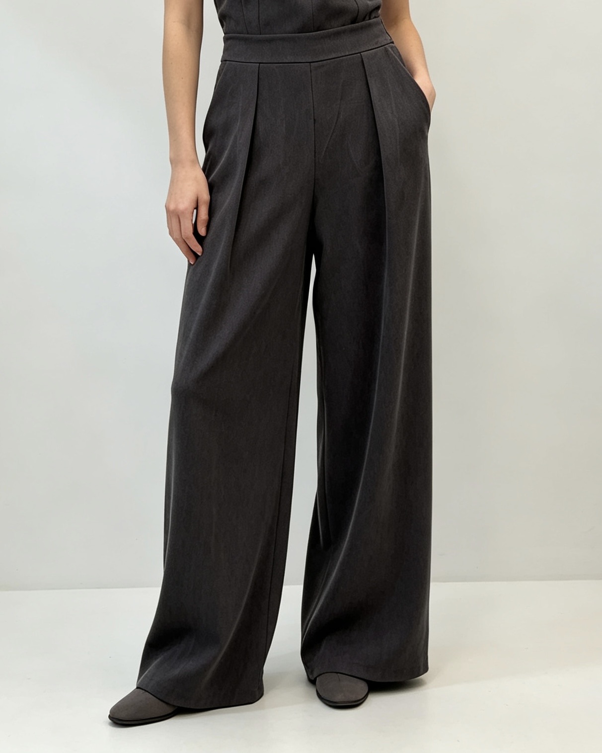 Palazzo‑Hose mit hoher Taille