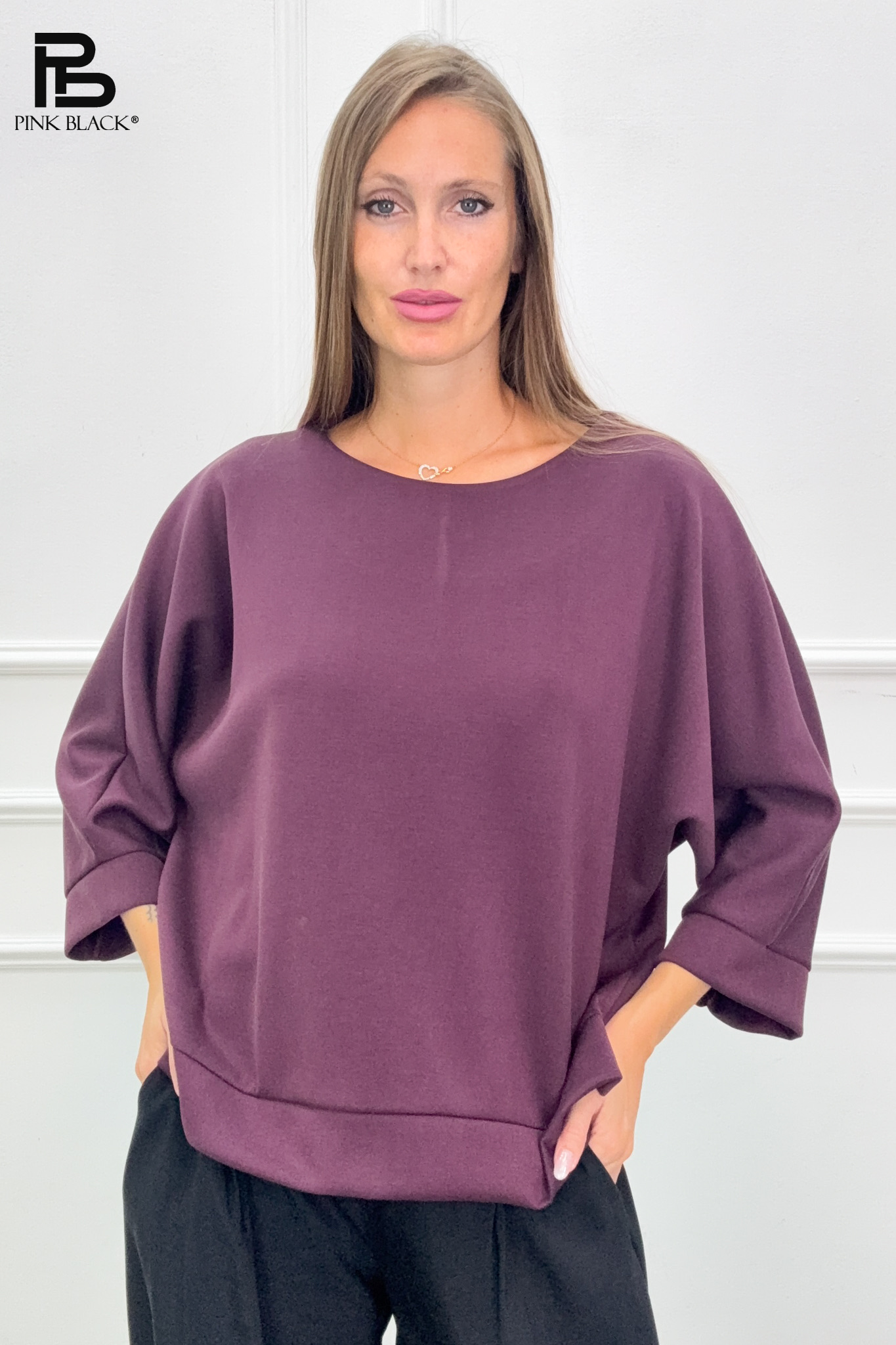 Lockeres Shirt mit Boot-Ausschnitt