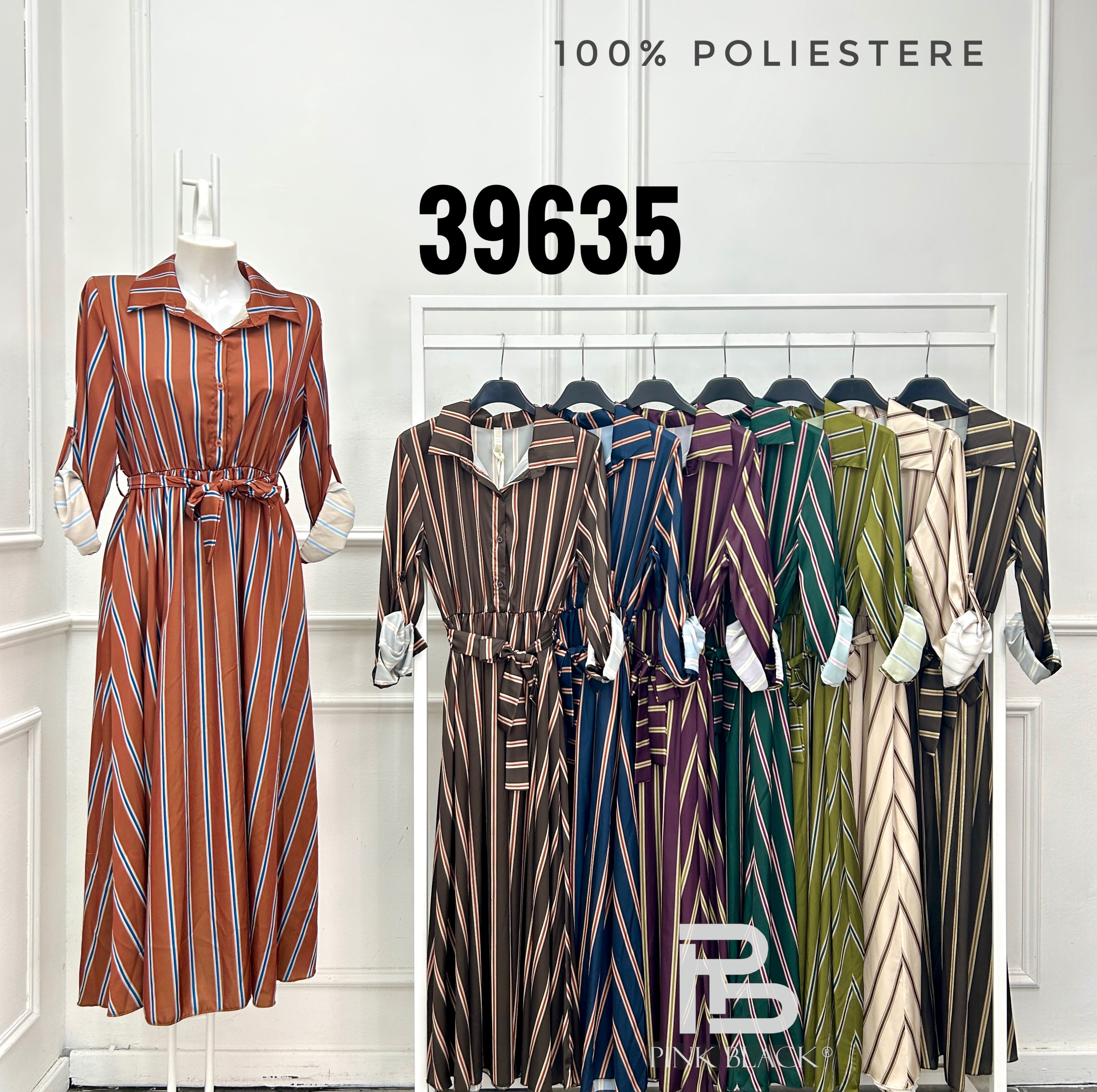 Midi-Hemdblusenkleid in A-Linie