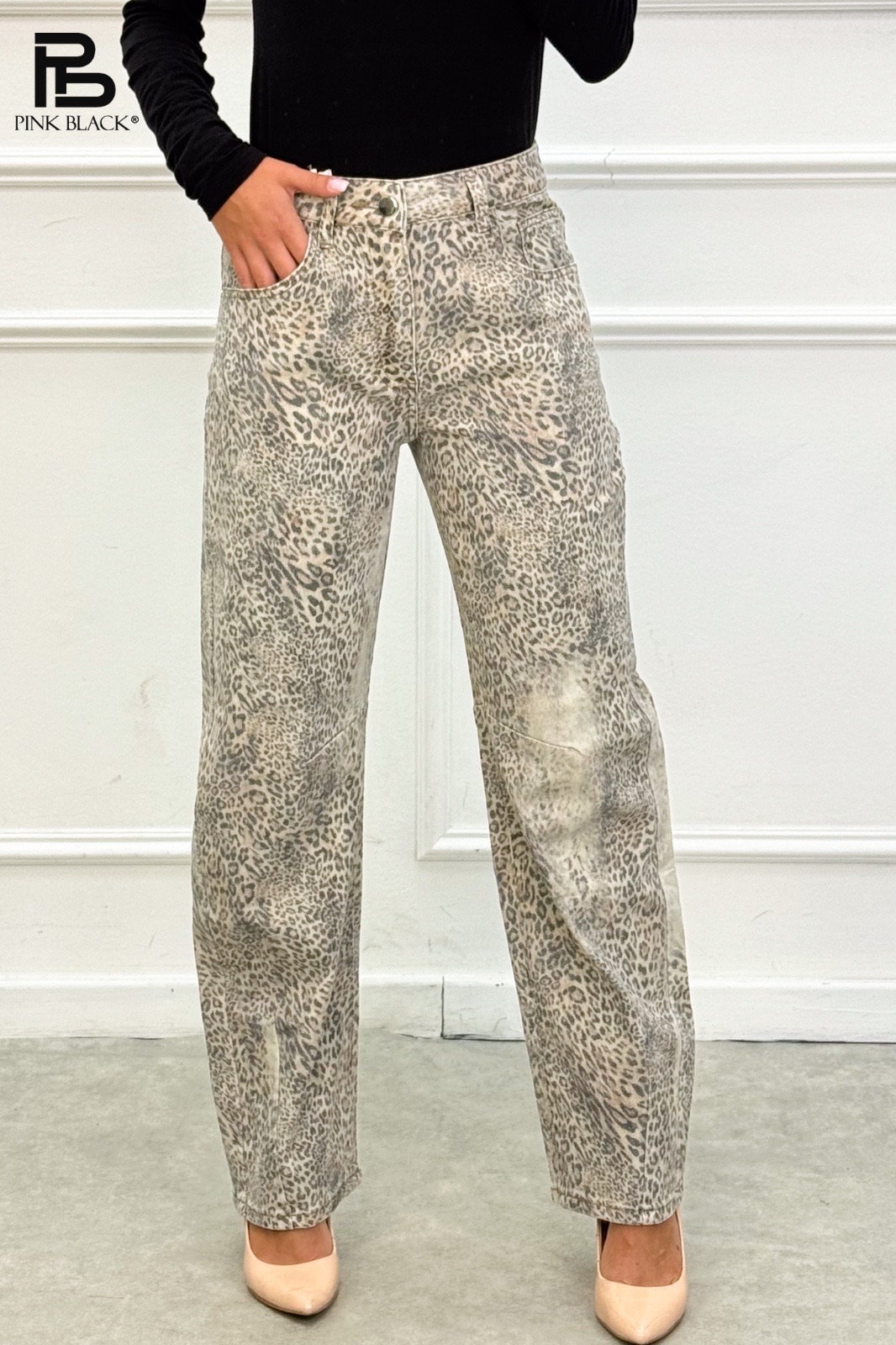 Hochgeschnittene Straight‑Leg‑Hose