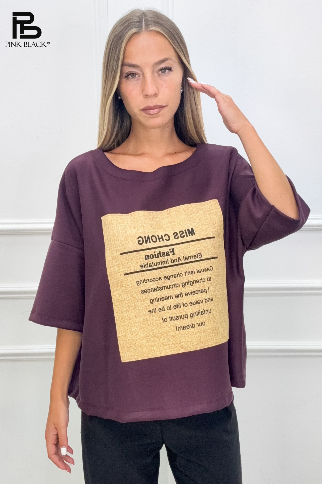 Oversize‑Shirt mit Aufnäher