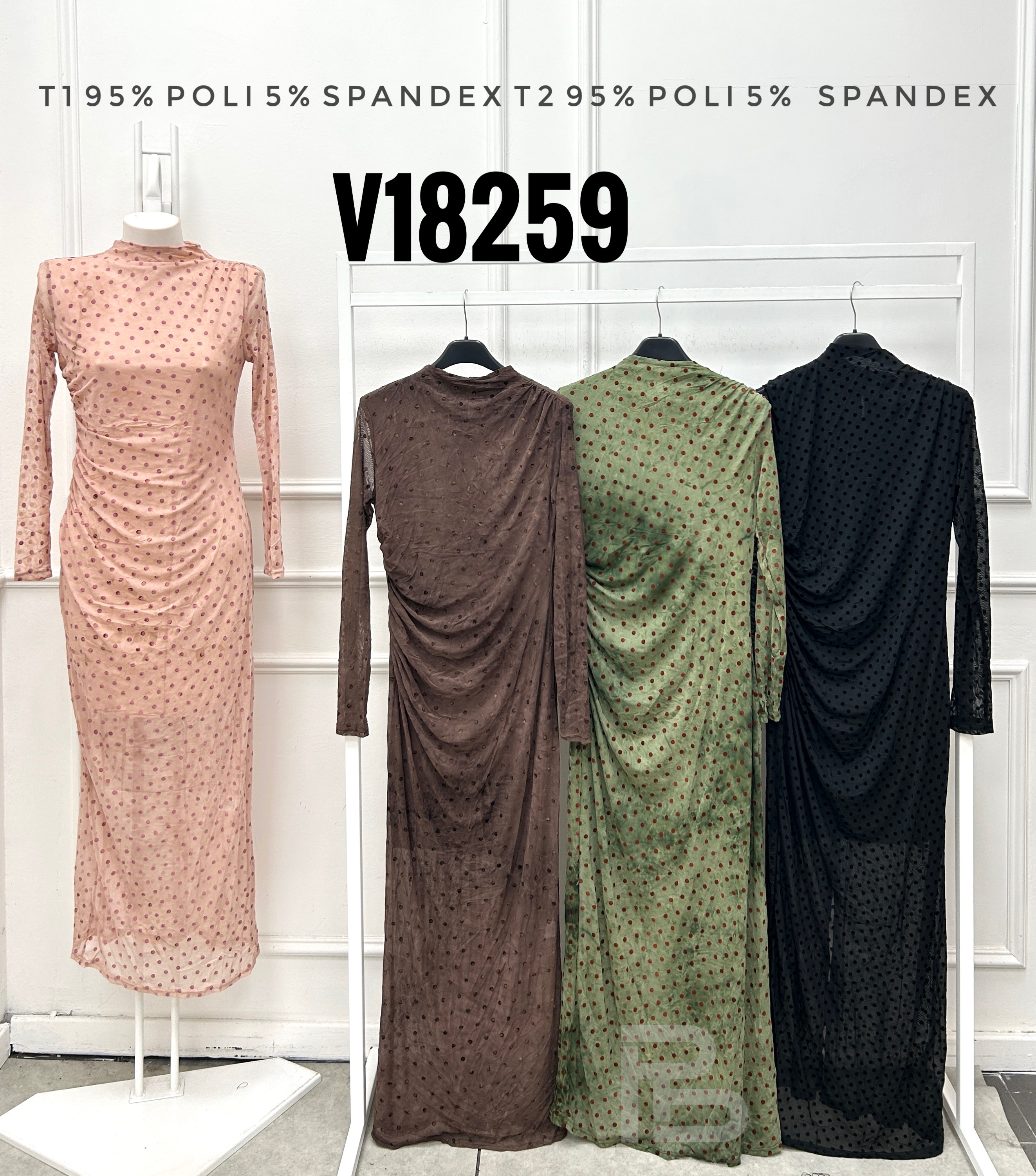 Maxi Bleistiftkleid mit Halbrollkragen