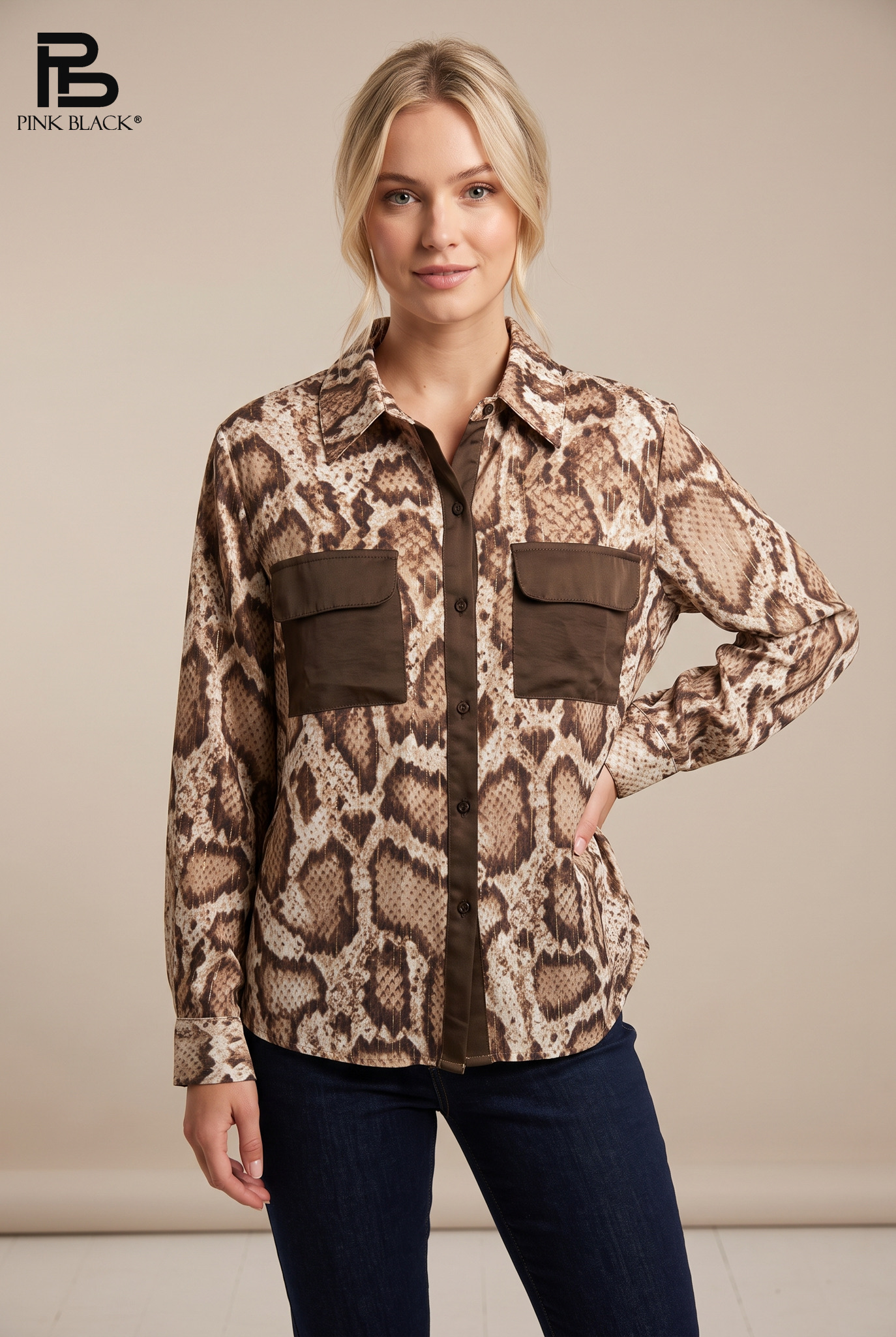 Hemd mit markantem Animal-Print