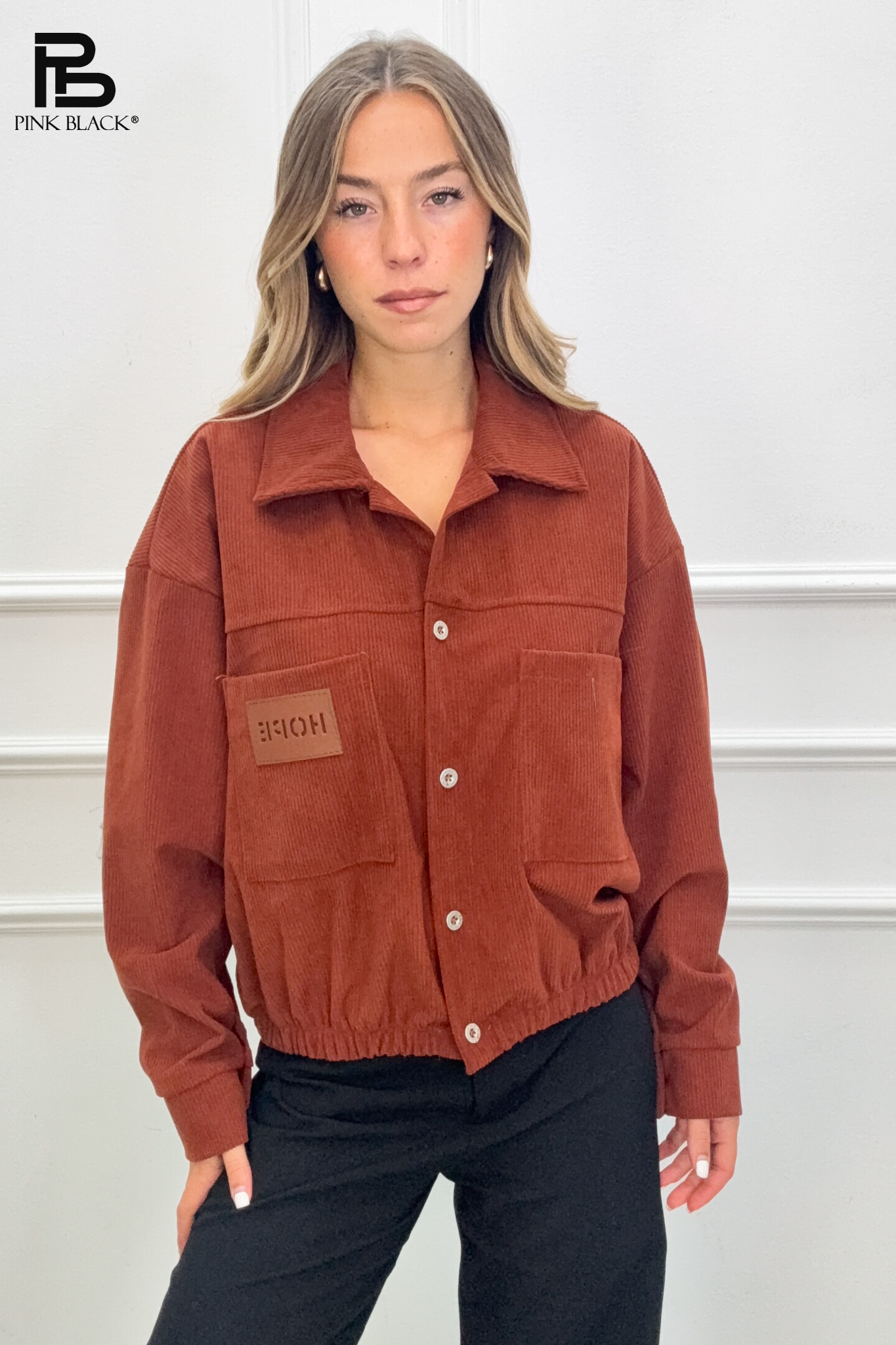 Gerippte Hemdjacke