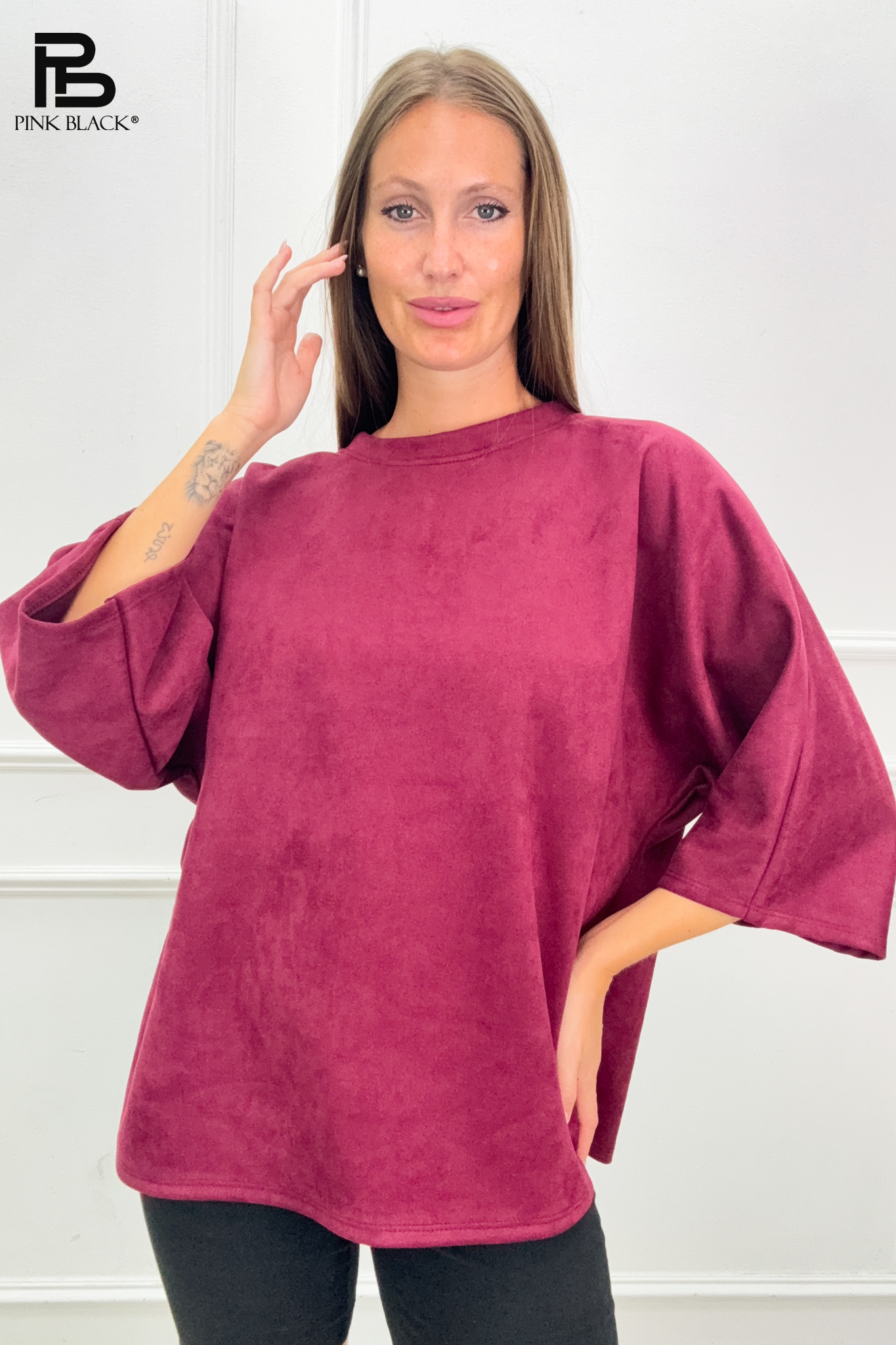 Velours Oversize T‑Shirt
