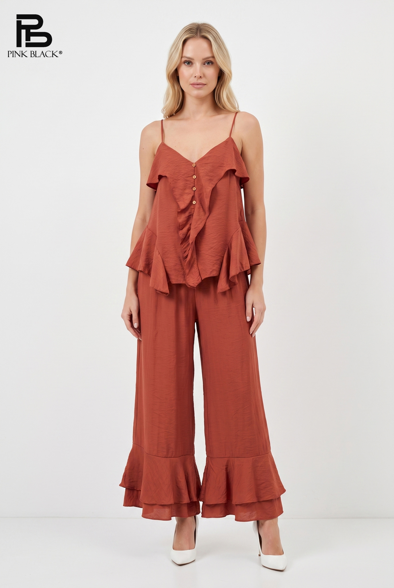 Top- und Maxi-Hosen-Set