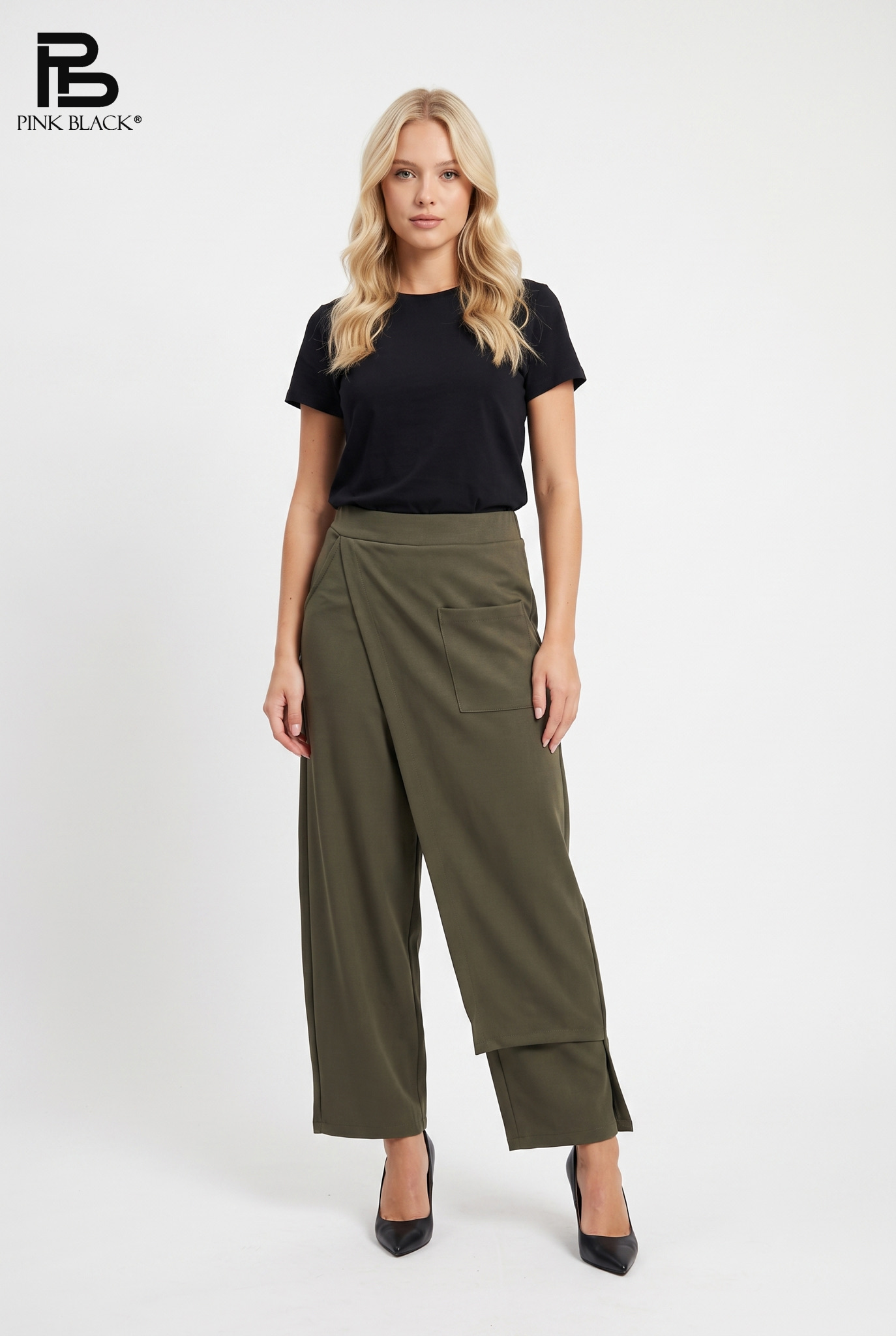 7/8 Gerade Hose mit Vorderfalte