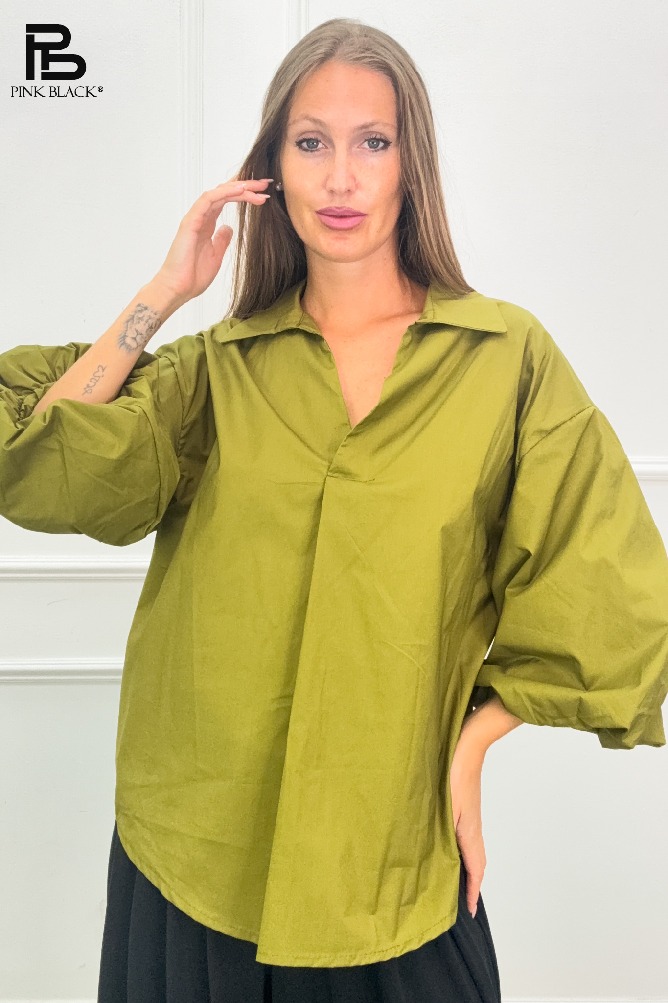 Oversize-Hemd mit Kragen