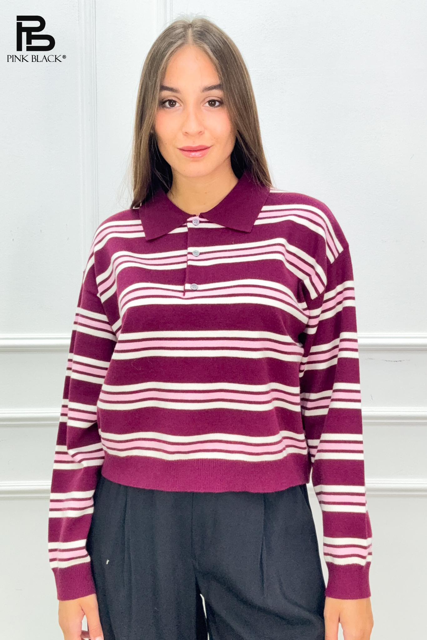 Lässiger Polo-Pullover
