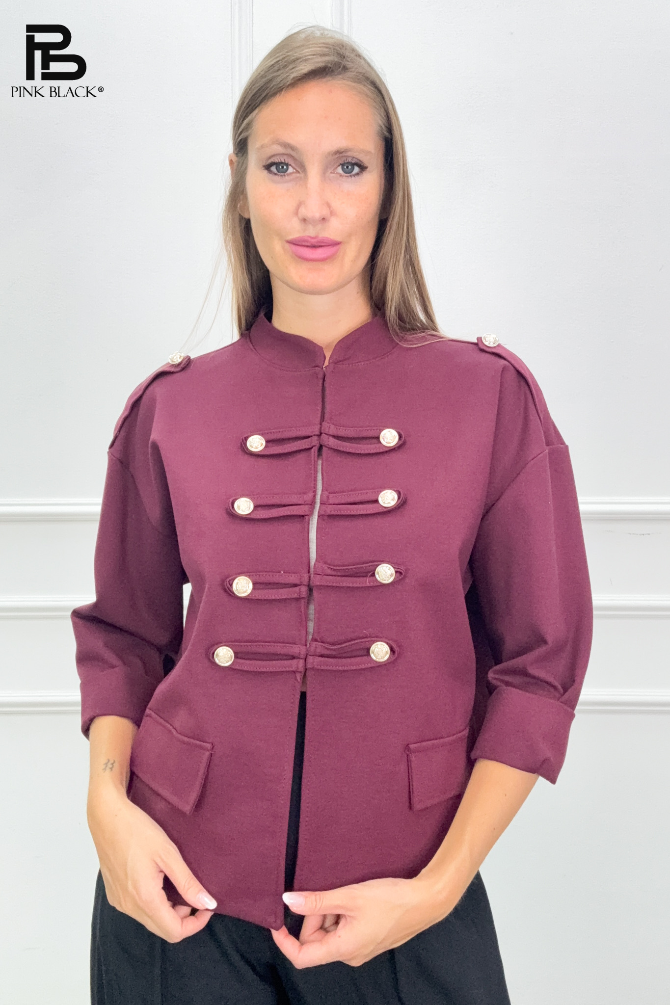 Napoleonjacke mit Stehkragen
