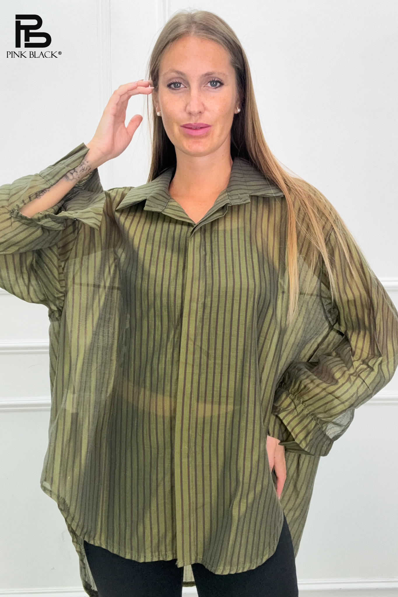 Oversized gestreiftes Hemd