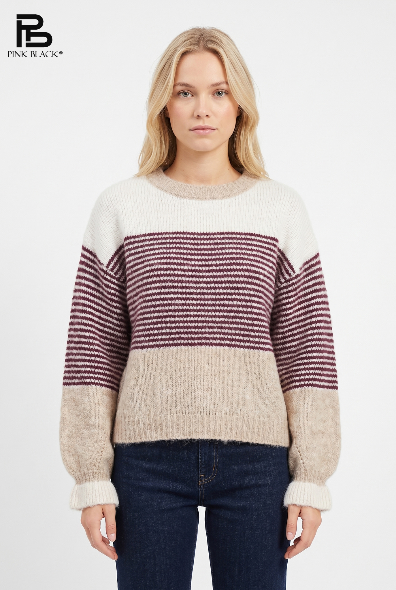 Lässiger Gestreifter Pullover