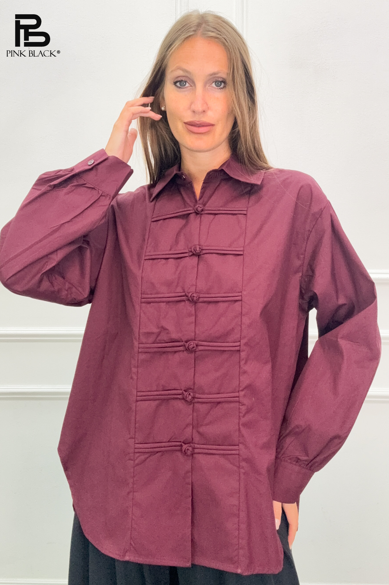 Oversize-Hemd mit Kragen
