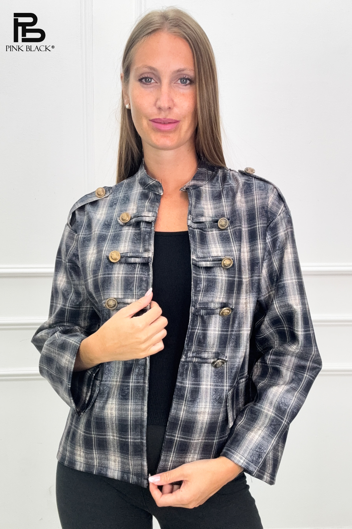 Karierte gerade Jacke