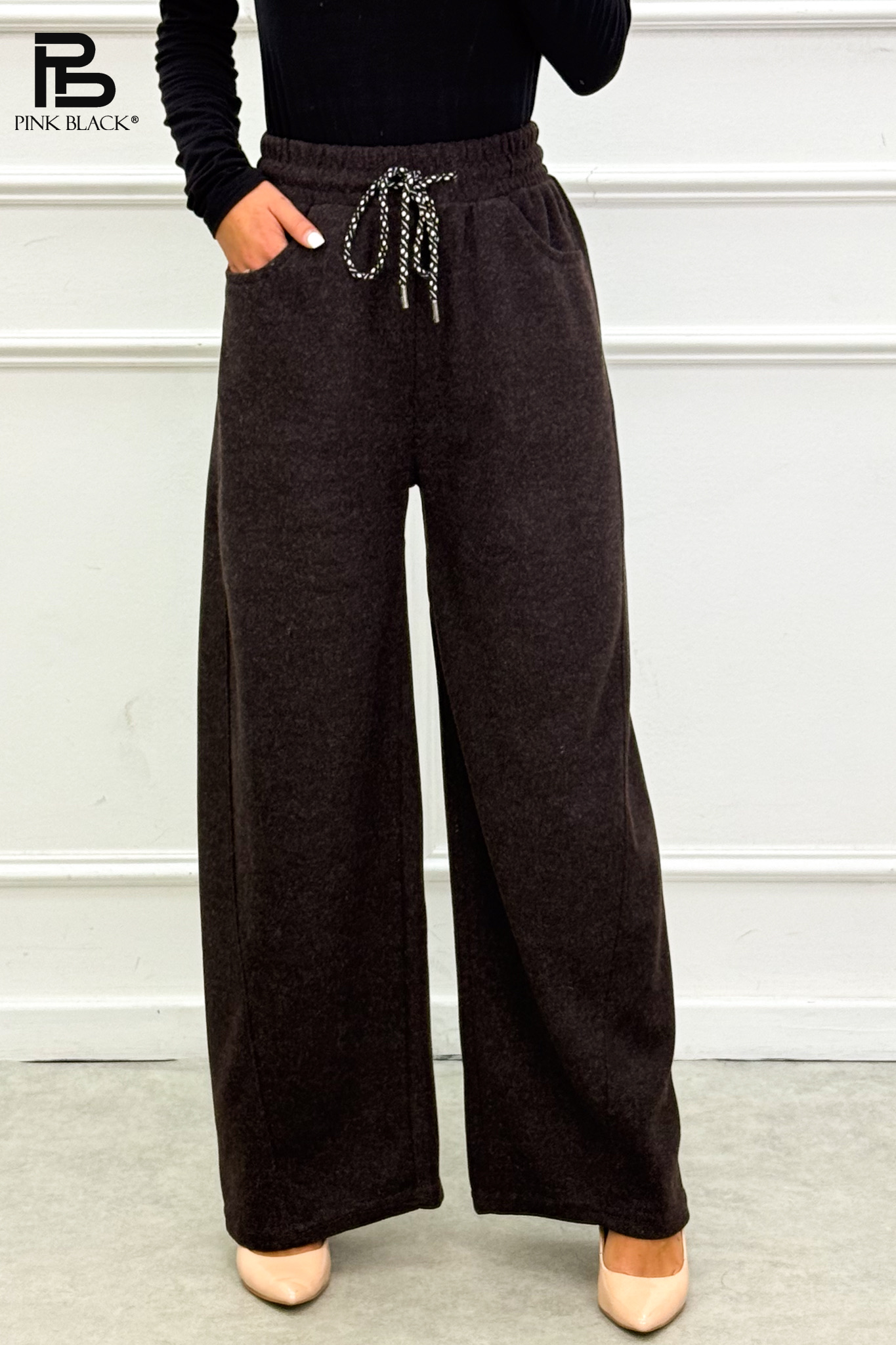 Wide‑Leg Hose mit Kordelzug