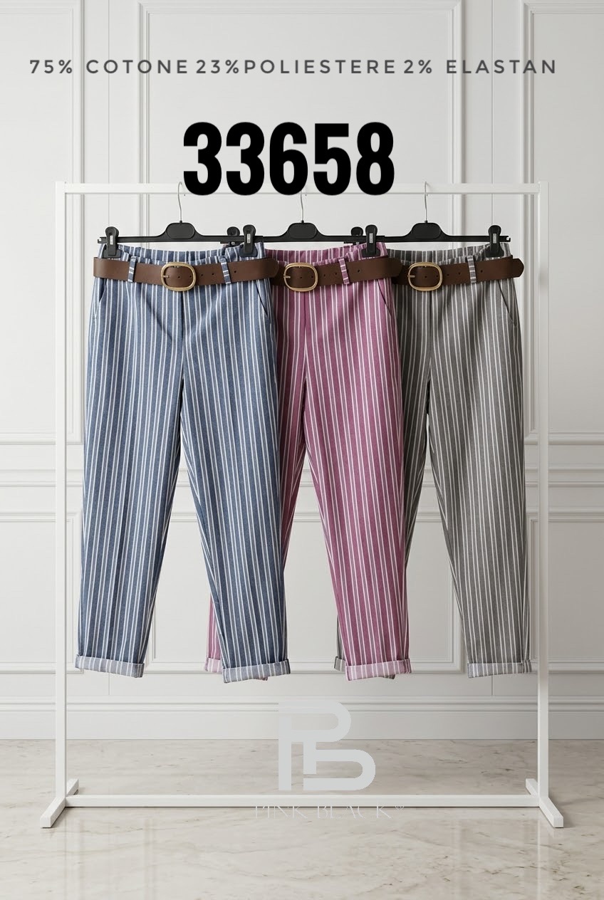 Zigarettenhose mit Taillengürtel
