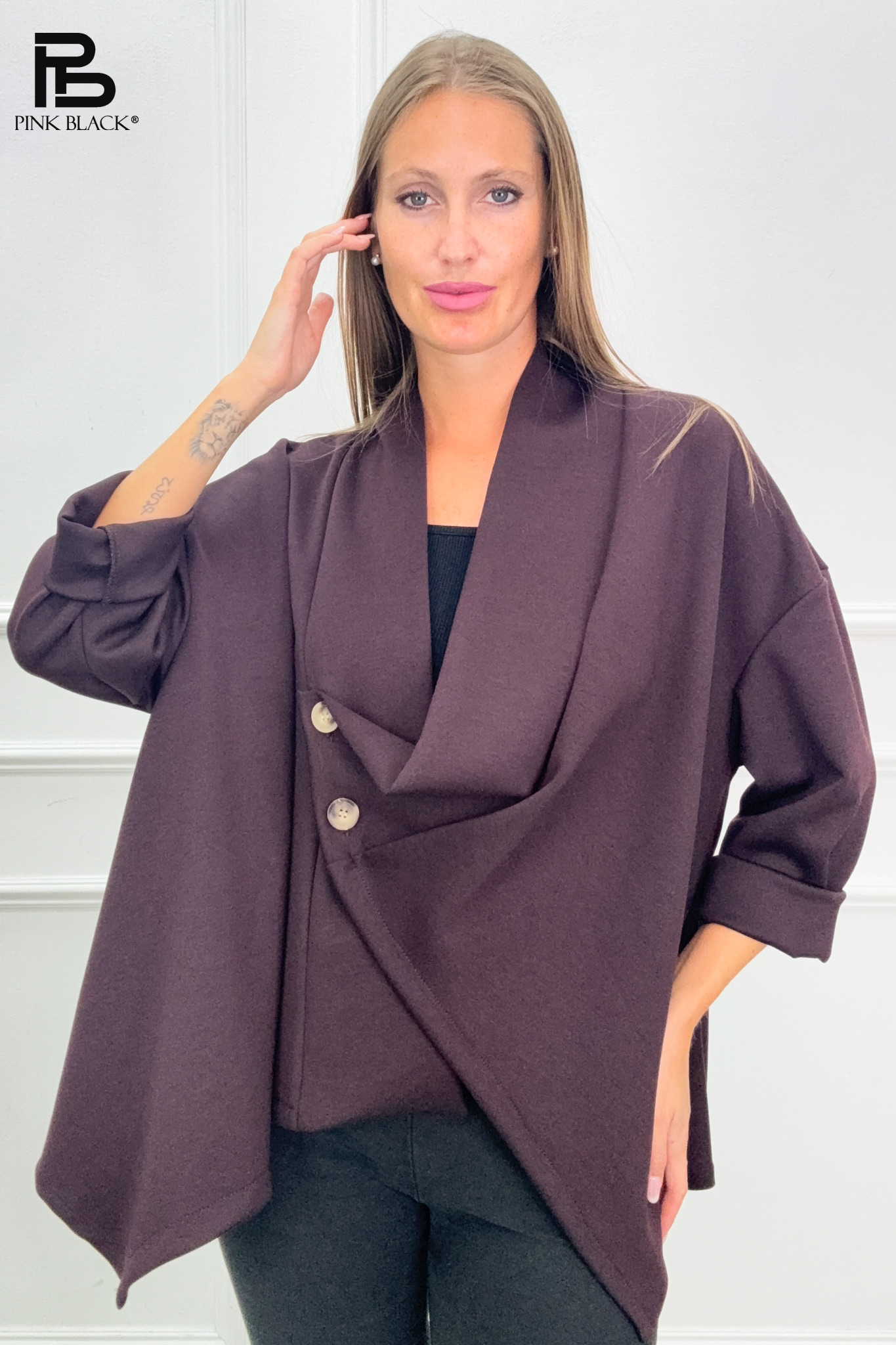 Oversize-Jacke mit Kragen