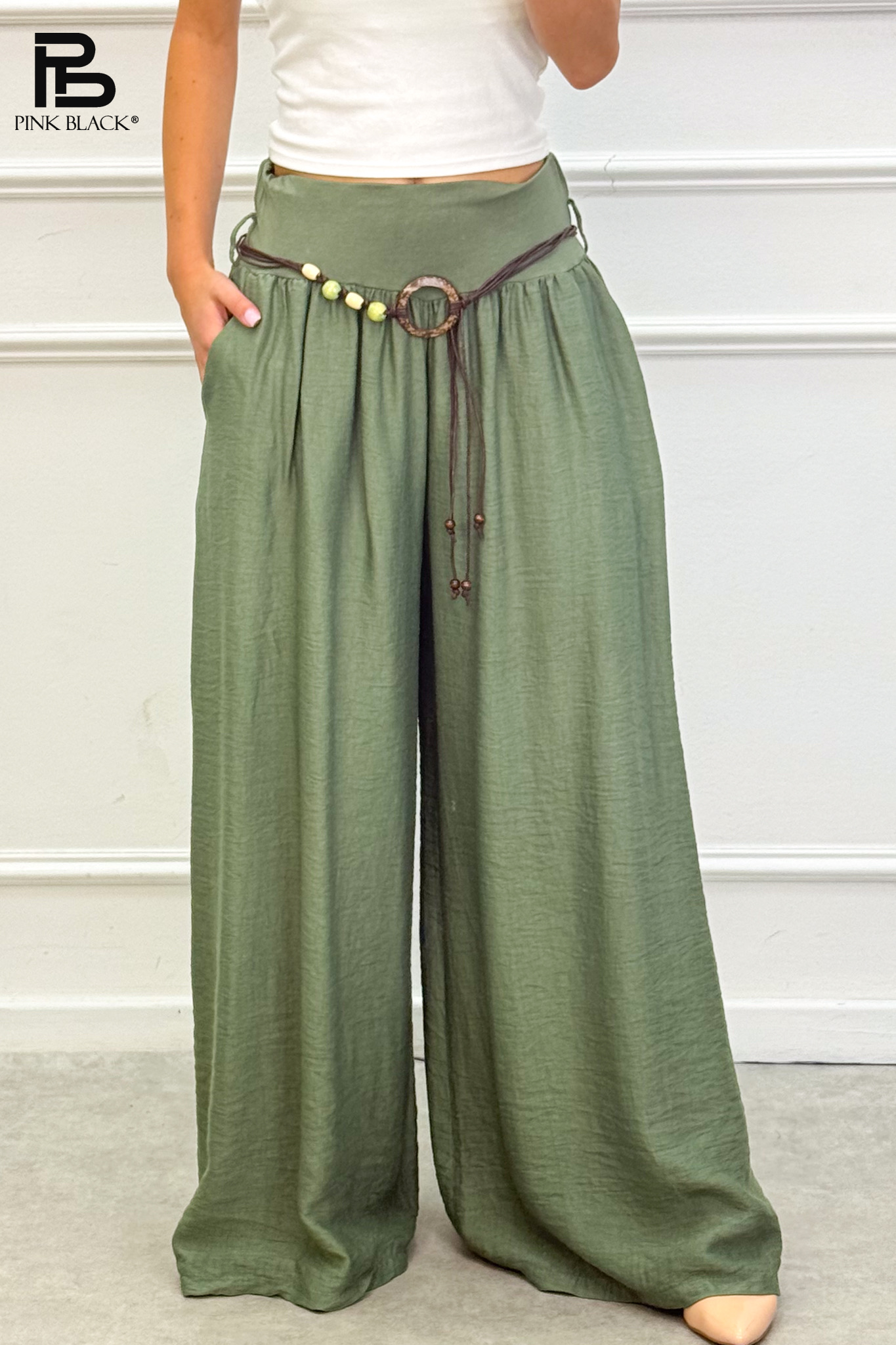 Palazzo-Hose mit Gummibund
