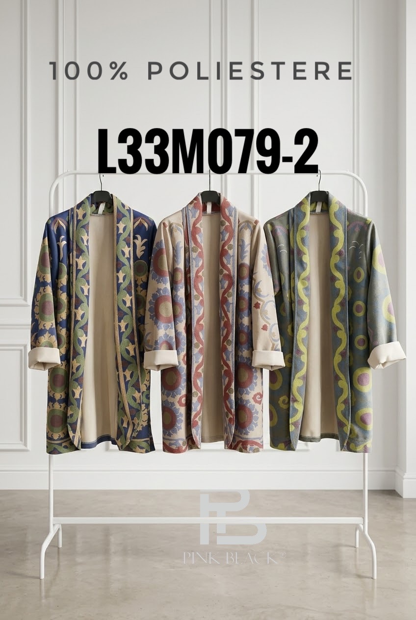 Lockere Kimono-Jacke mit Ornamentmuster