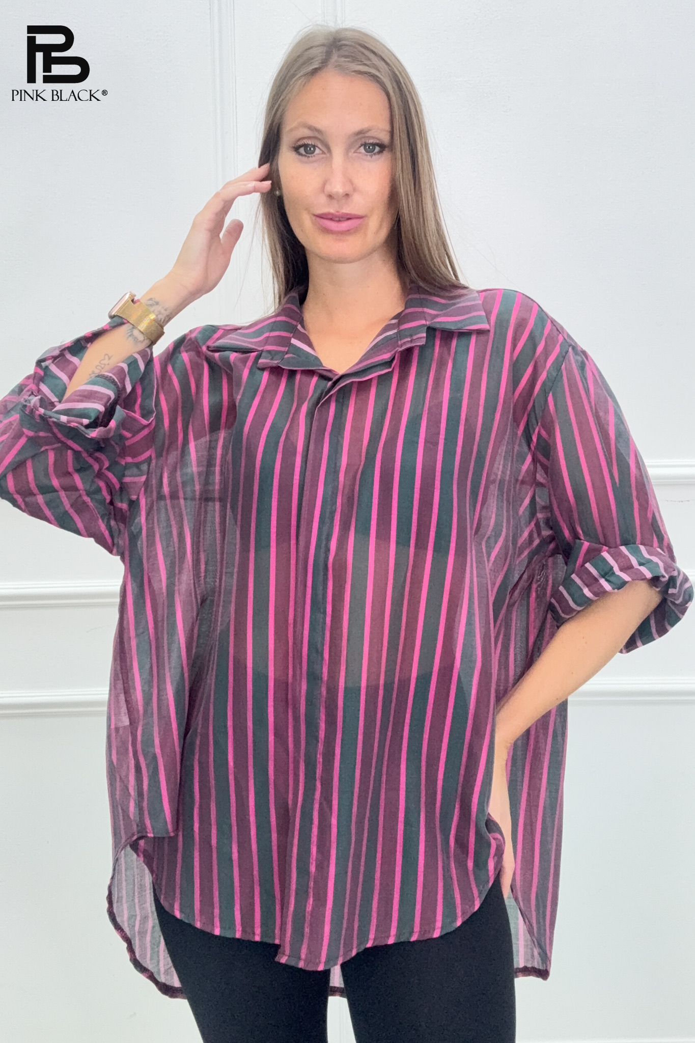 Oversize-Hemd mit Kragen