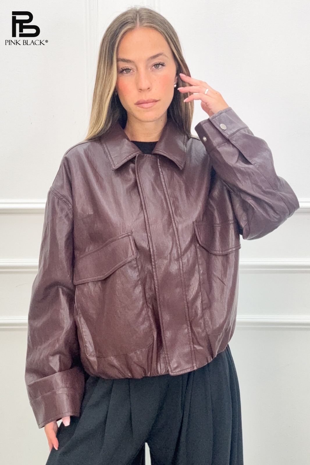 Oversize-Jacke mit Kragen