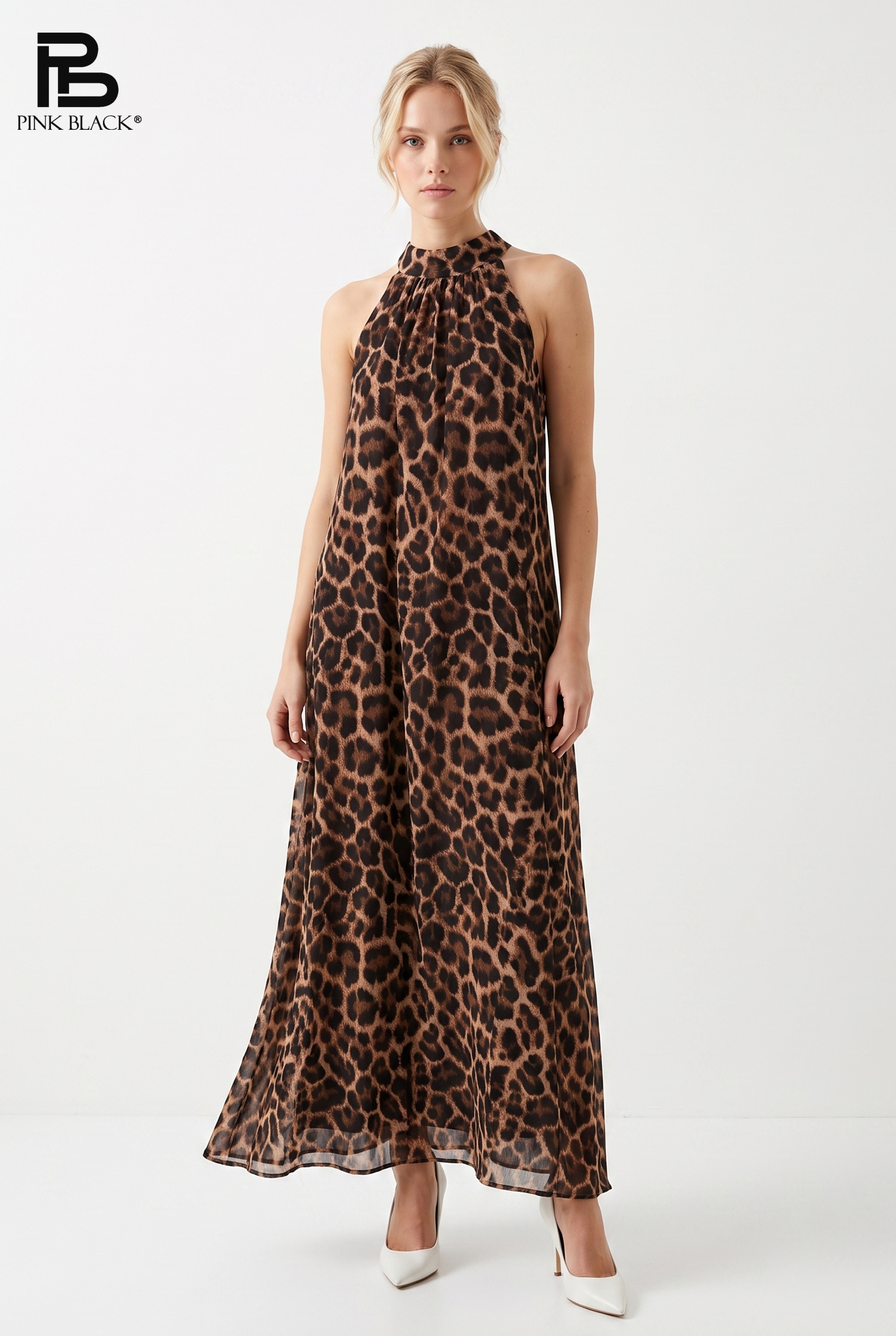 A-Linien Maxi Kleid mit Neckholder