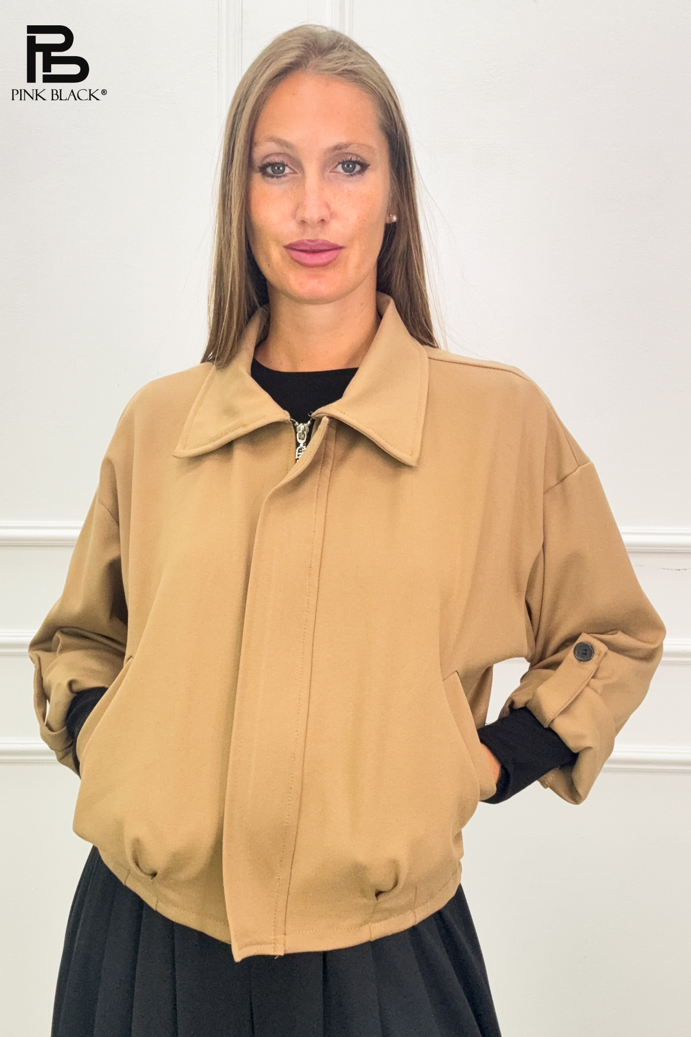 Oversized-Jacke mit Kragen