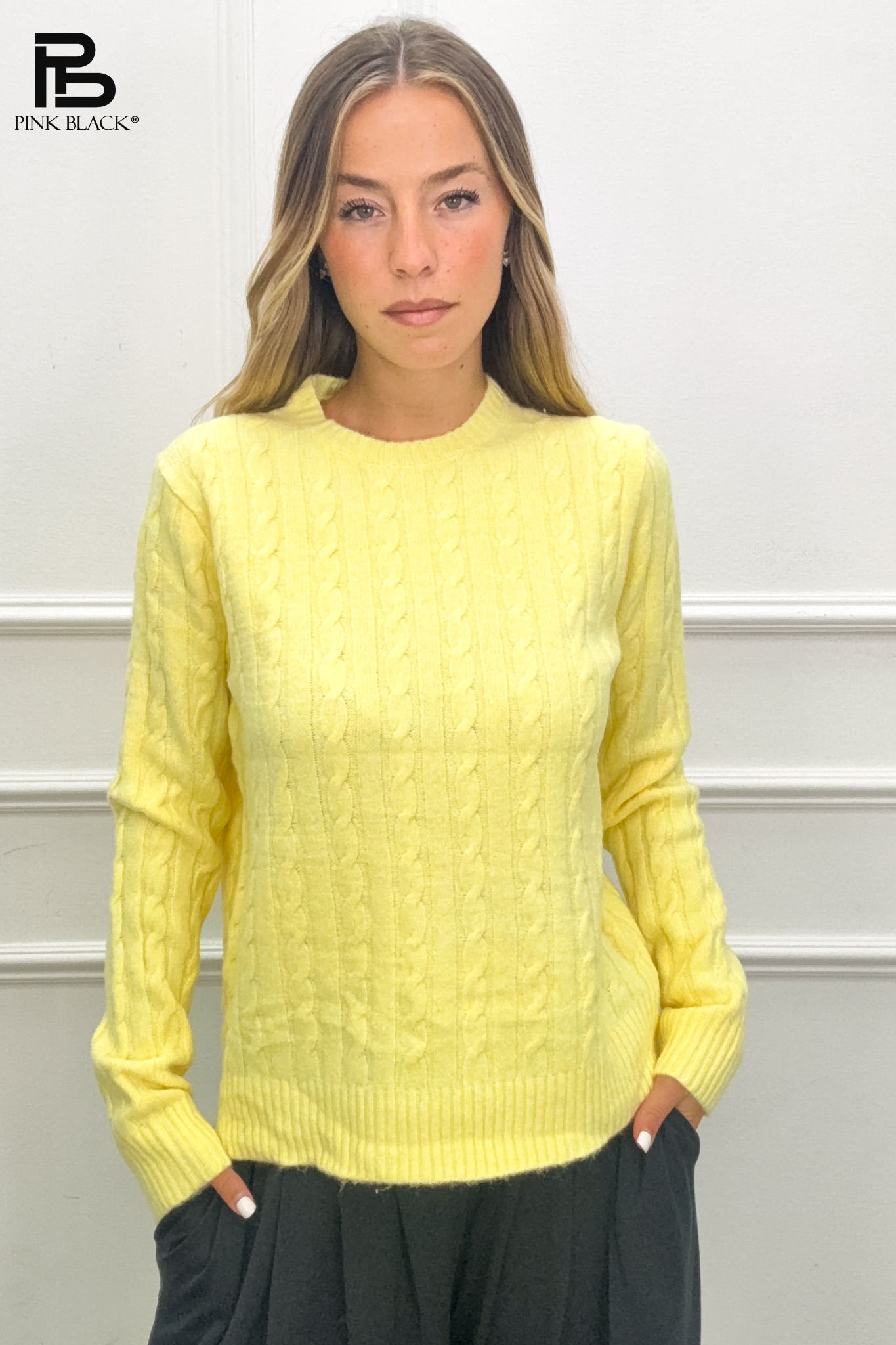 Klassischer Zopfstrick-Pullover — Regular Fit