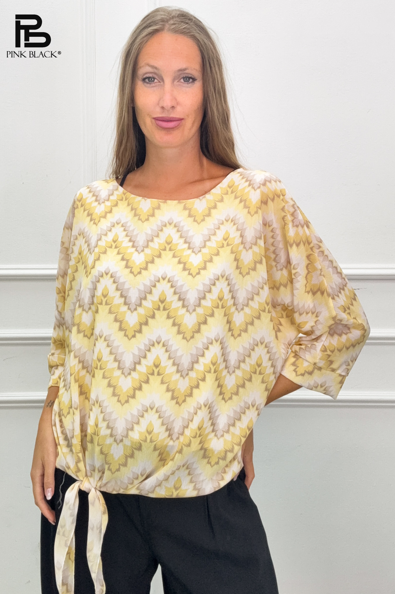 Lässige Bluse mit geometrischem Muster